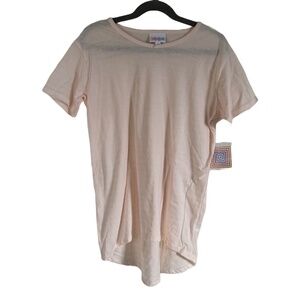 NWT LuLaRoe Peach Gracie Short Sleeve Tee. Small hole - see photos.